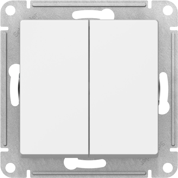 Переключатель AtlasDesign 2-кл. Белый ATN000173 - фото - 1