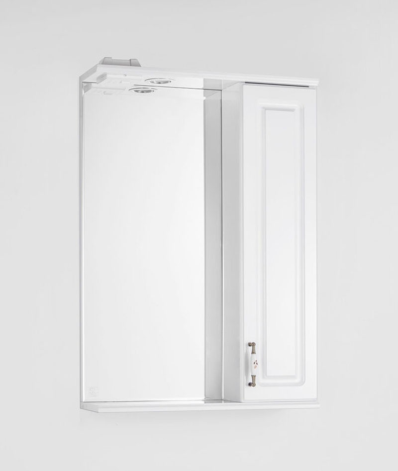 Зеркальный шкаф Style Line Олеандр-2 55/С, белый - фото - 1