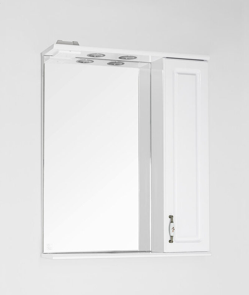 Зеркальный шкаф Style Line Олеандр-2 65/С, белый - фото - 1