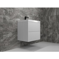 Тумба подвесная "Стокгольм 60", Classic 60, (2 ящ.) белый рифленый софт, PUSH - фото - 1