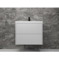 Тумба подвесная "Стокгольм 70", Classic 70, (2 ящ.) белый рифленый софт, PUSH - фото - 1