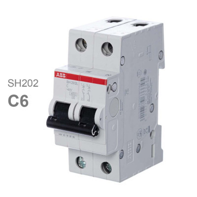 Автомат АВВ 2Р SH202L С6А - фото - 1