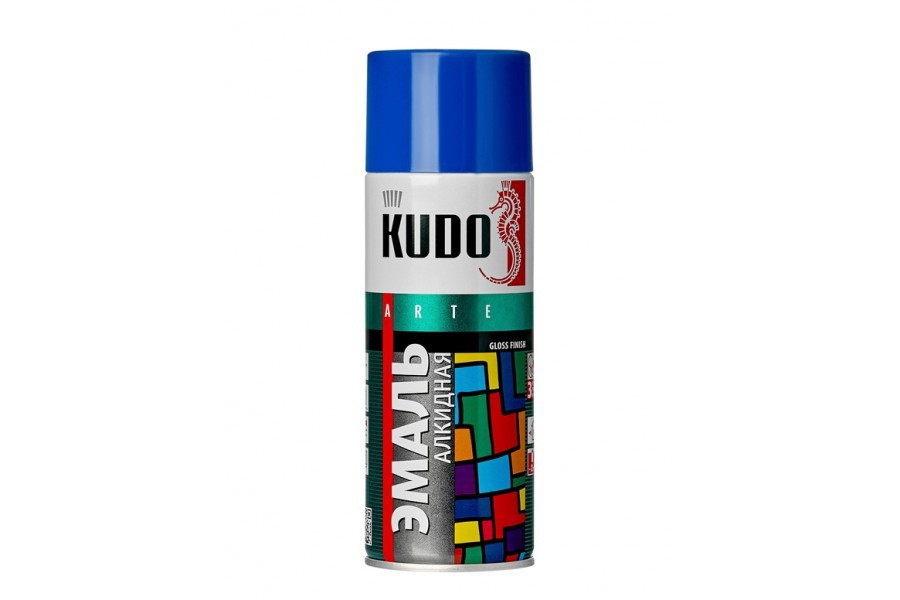 Эмаль KUDO универс.сигнально синий.520мл.KU-05005 - фото - 1
