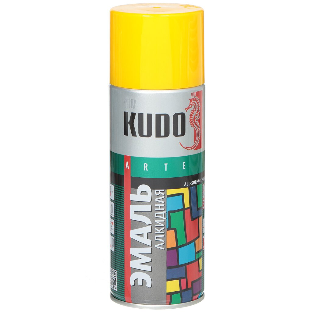 Эмаль KUDO универс.желтая 520мл.KU-1013 - фото - 1