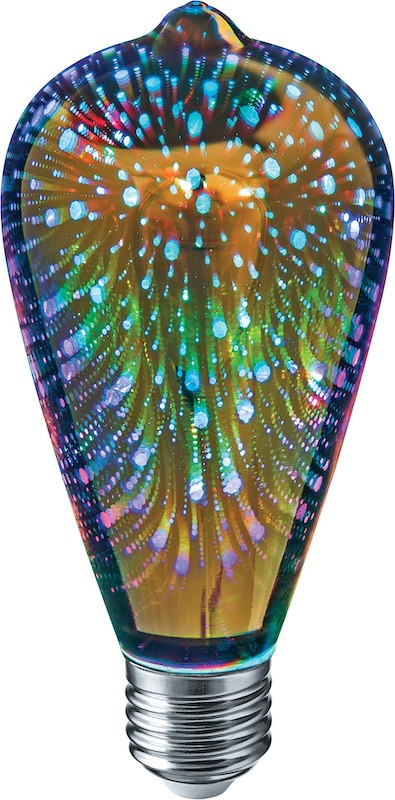 Лампа св/диод.NLL-3DRGB-ST64 2W 230V E27 серебристый Navigator 61487 - фото - 1