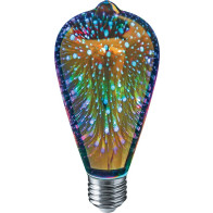 Лампа св/диод.NLL-3DRGB-ST64 2W 230V E27 серебристый Navigator 61487 - фото - 1