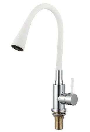 Смеситель д/кухни с гибким изл.бел.S-3002AM02 - фото - 1