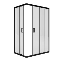 Душ.ограждение City Trend PRO Black 1200*800*1850 прямоуг (стекло 4мм прозр)(556651) - фото - 1